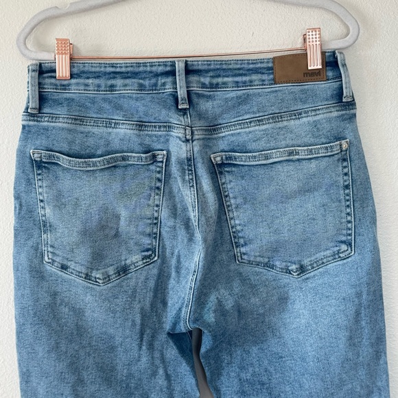 Mavi High Rise Straight Leg Jeans Raw Hem Organic Cotton Stretch 30 x 30 $128 - Picture 5 of 13